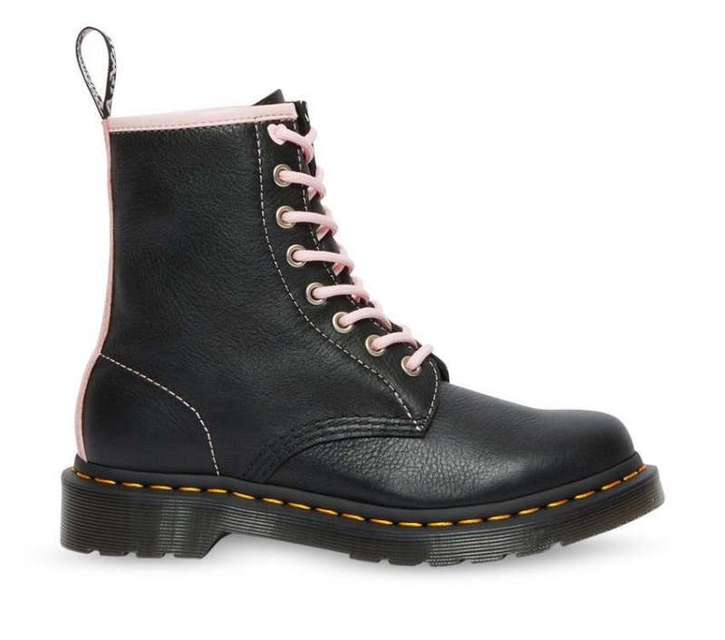 Negro/rosa Tiza 1460 Pascal Virginia Dr.martens Botas