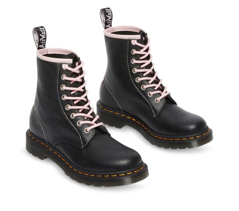 Negro/rosa Tiza 1460 Pascal Virginia Dr.martens Botas
