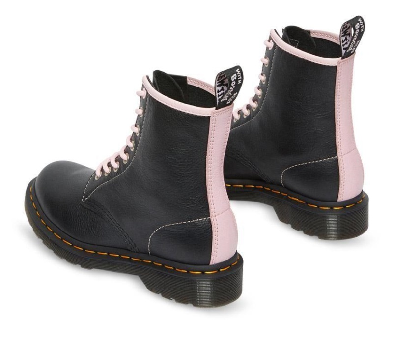 Negro/rosa Tiza 1460 Pascal Virginia Dr.martens Botas