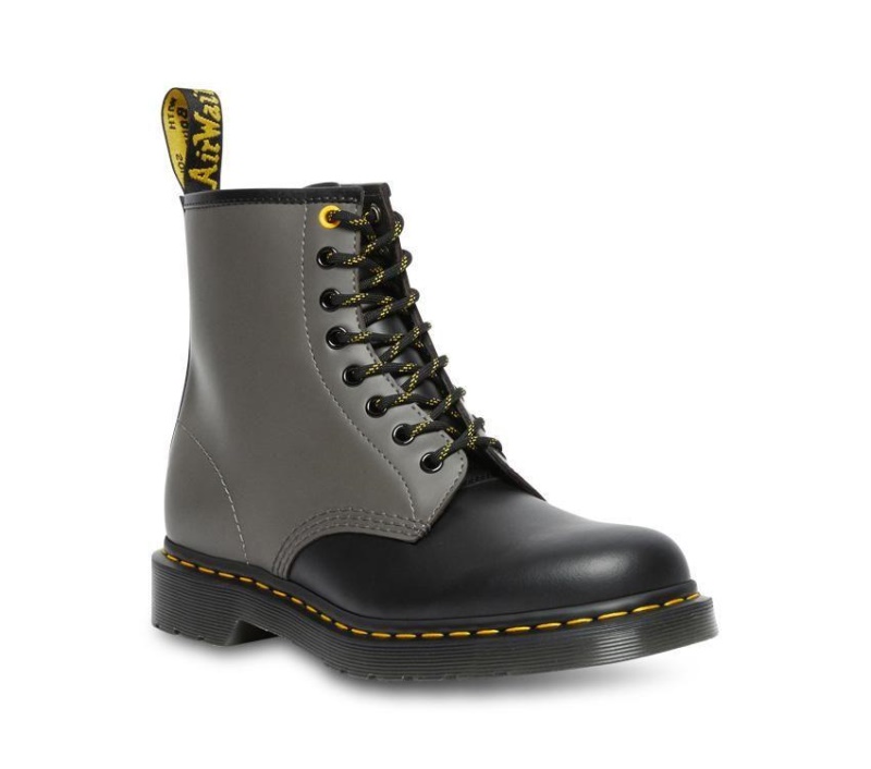 Dr.martens Black/charcoal Smooth 1460 Smooth Clash Botas