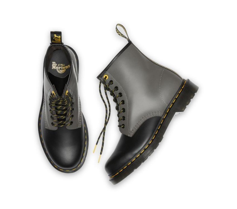 Dr.martens Black/charcoal Smooth 1460 Smooth Clash Botas