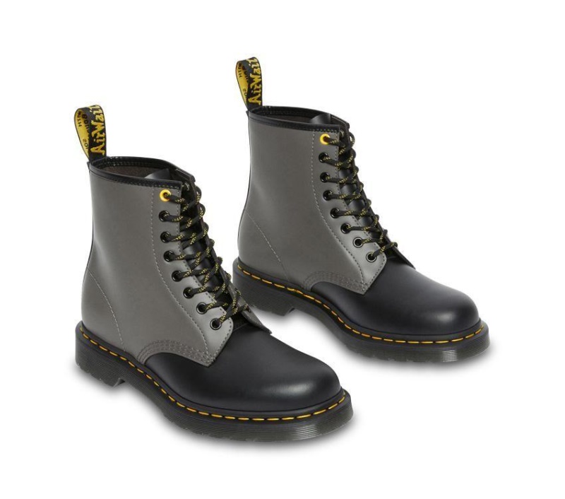 Dr.martens Black/charcoal Smooth 1460 Smooth Clash Botas
