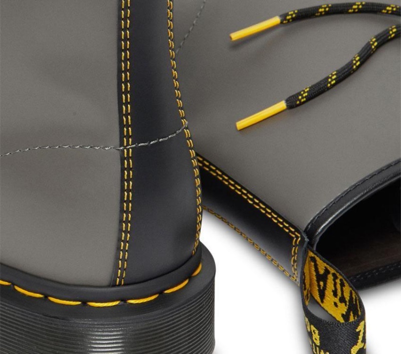 Dr.martens Black/charcoal Smooth 1460 Smooth Clash Botas