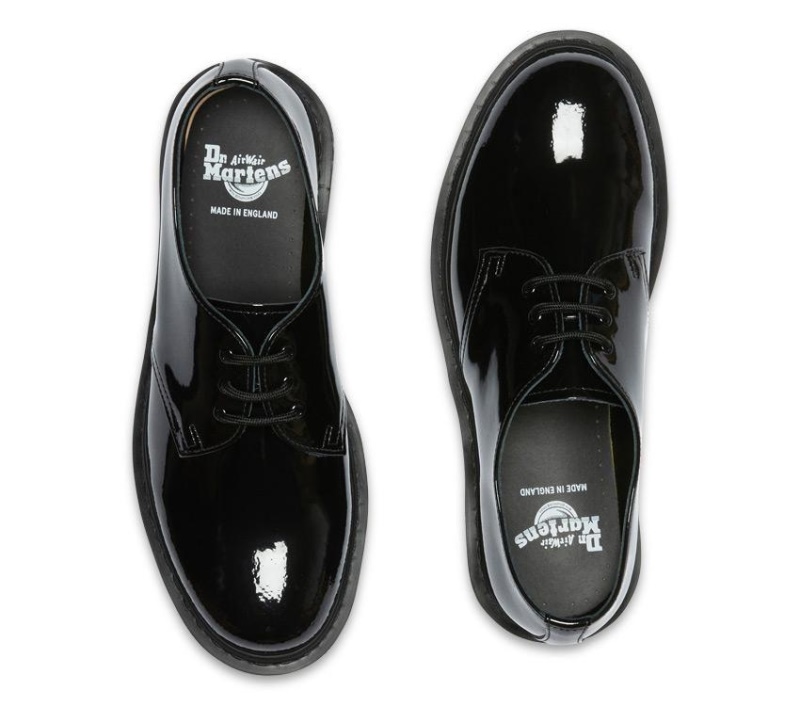 Charol Negro Lámparas Dr.martens Botas 1461 Mono Charol Oxford
