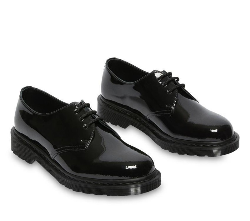 Charol Negro Lámparas Dr.martens Botas 1461 Mono Charol Oxford