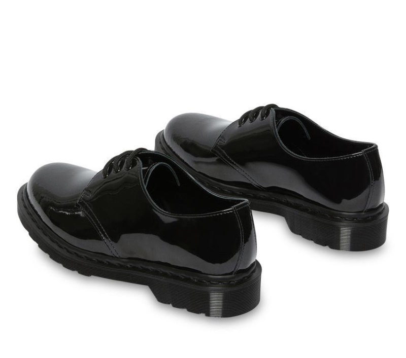Charol Negro Lámparas Dr.martens Botas 1461 Mono Charol Oxford