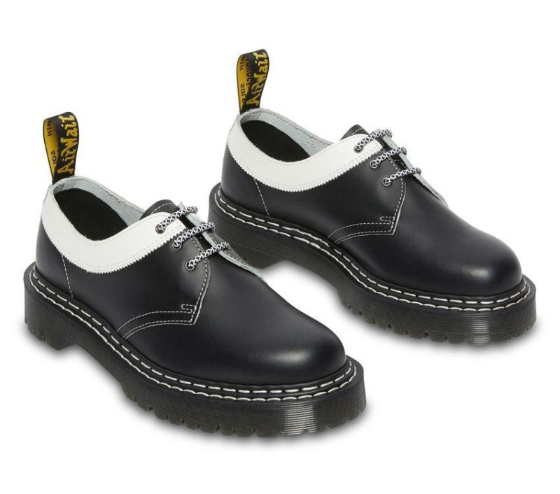 Negro Con Borde Blanco/blanco 1461 Bex Ds Dr.martens Botas