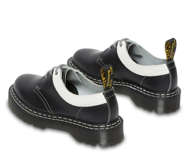 Negro Con Borde Blanco/blanco 1461 Bex Ds Dr.martens Botas