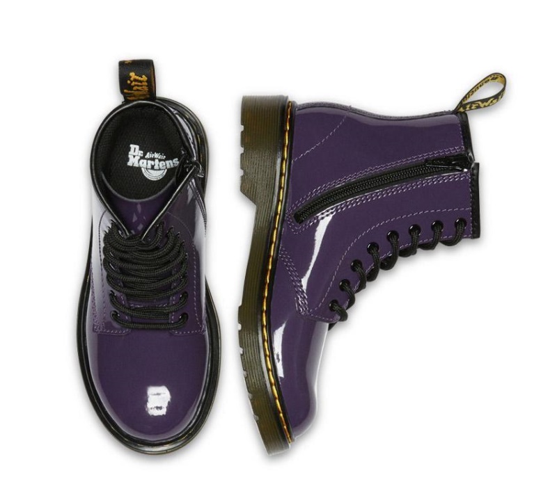 Blackcurrant Dr.martens Botas 1460 Juniors Charol Lamper