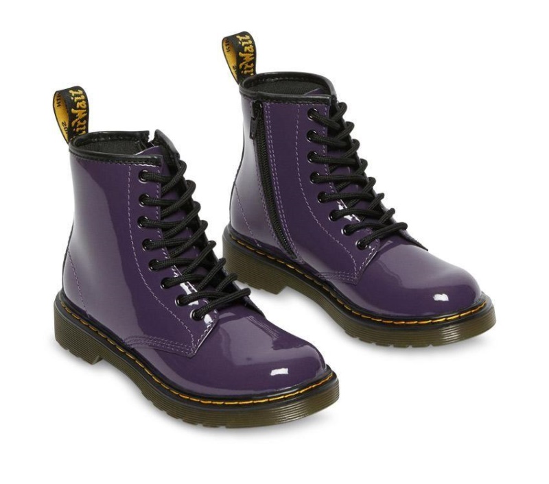 Blackcurrant Dr.martens Botas 1460 Juniors Charol Lamper