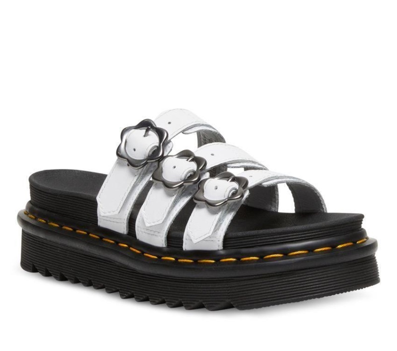 Blaire Floral Slide White Hydro Dr.martens Botas