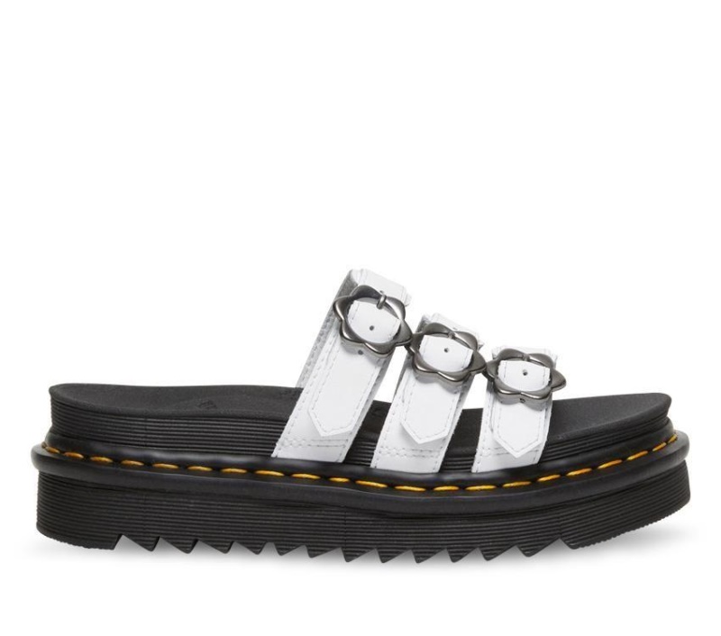 Blaire Floral Slide White Hydro Dr.martens Botas