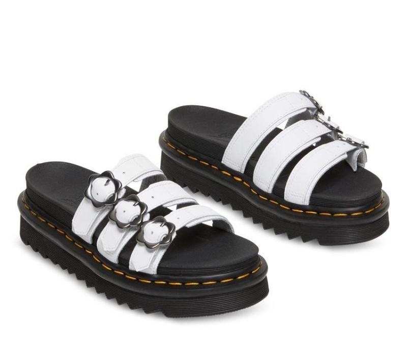 Blaire Floral Slide White Hydro Dr.martens Botas