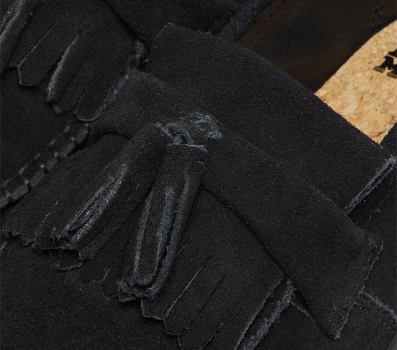 Dr.martens Botas Negro E.h Suede Mocasín Con Borlas Adrian E.h Suede