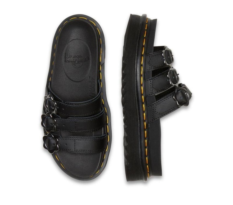 Dr.martens Botas Blaire Floral Slide Black Hydro