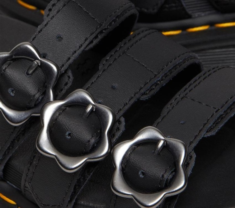 Dr.martens Botas Blaire Floral Slide Black Hydro