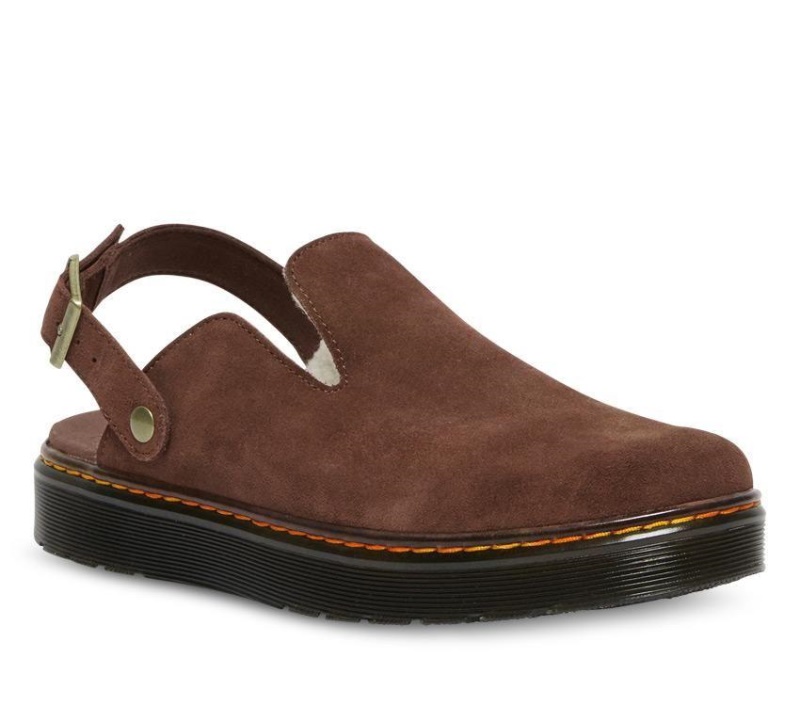 Dr.martens Botas Carlson Mule De Ante Marrón Oscuro E.h. Sherpa Ante-crema 8mm