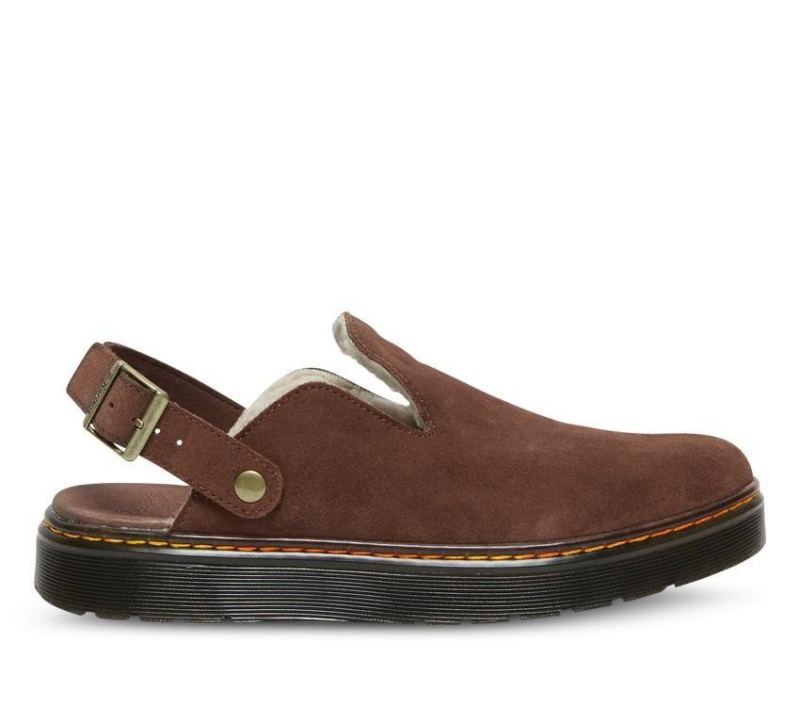 Dr.martens Botas Carlson Mule De Ante Marrón Oscuro E.h. Sherpa Ante-crema 8mm