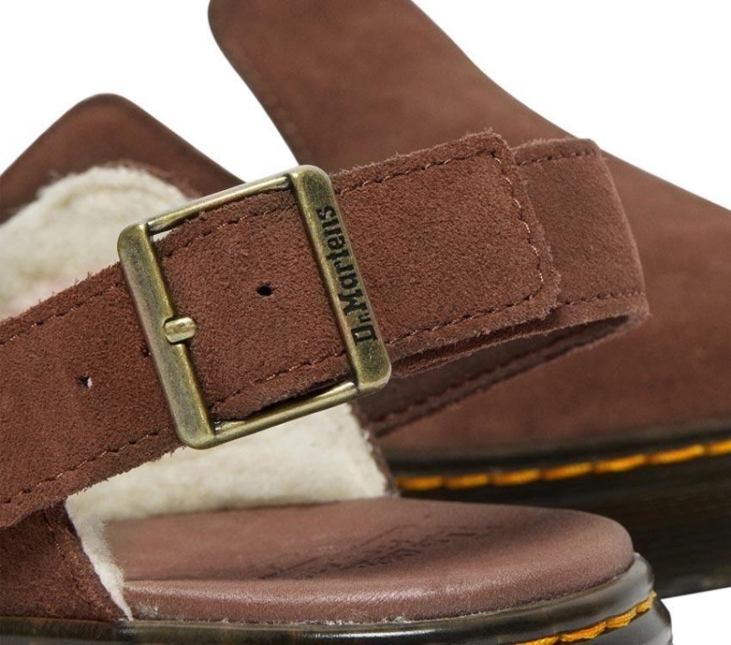 Dr.martens Botas Carlson Mule De Ante Marrón Oscuro E.h. Sherpa Ante-crema 8mm