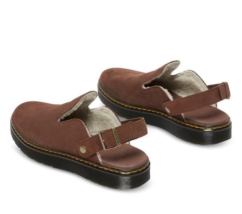 Dr.martens Botas Carlson Mule De Ante Marrón Oscuro E.h. Sherpa Ante-crema 8mm