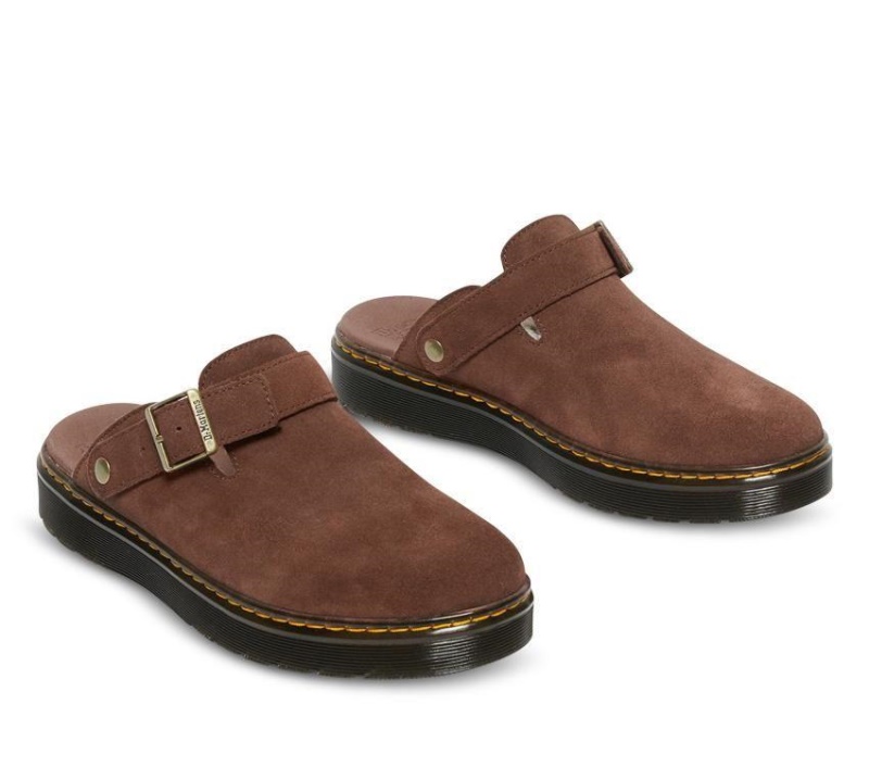 Dr.martens Botas Carlson Mule De Ante Marrón Oscuro E.h. Sherpa Ante-crema 8mm