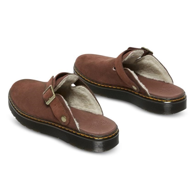 Dr.martens Botas Carlson Mule De Ante Marrón Oscuro E.h. Sherpa Ante-crema 8mm