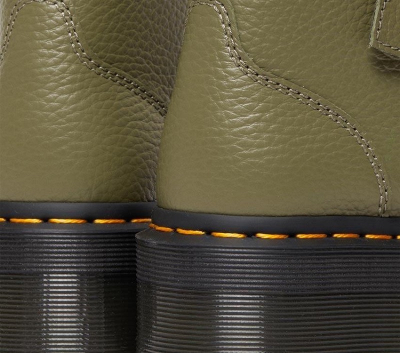 Dr.martens Botas Verde Caqui Napa Fresada Flor De Devon 2 Correas