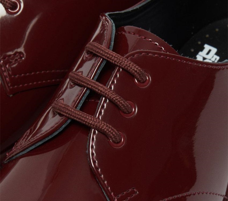 Botas Dr.Martens Oxblood Patent Lamps 1461 Mono Patent Oxford