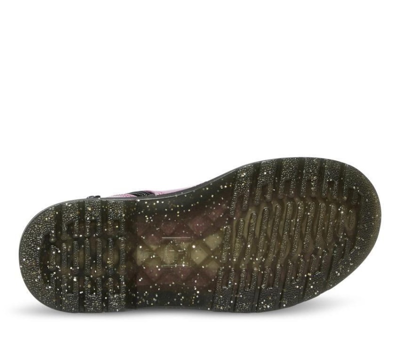 Junior 1460 Glitter Dr.martens Botas Rosa Oscuro