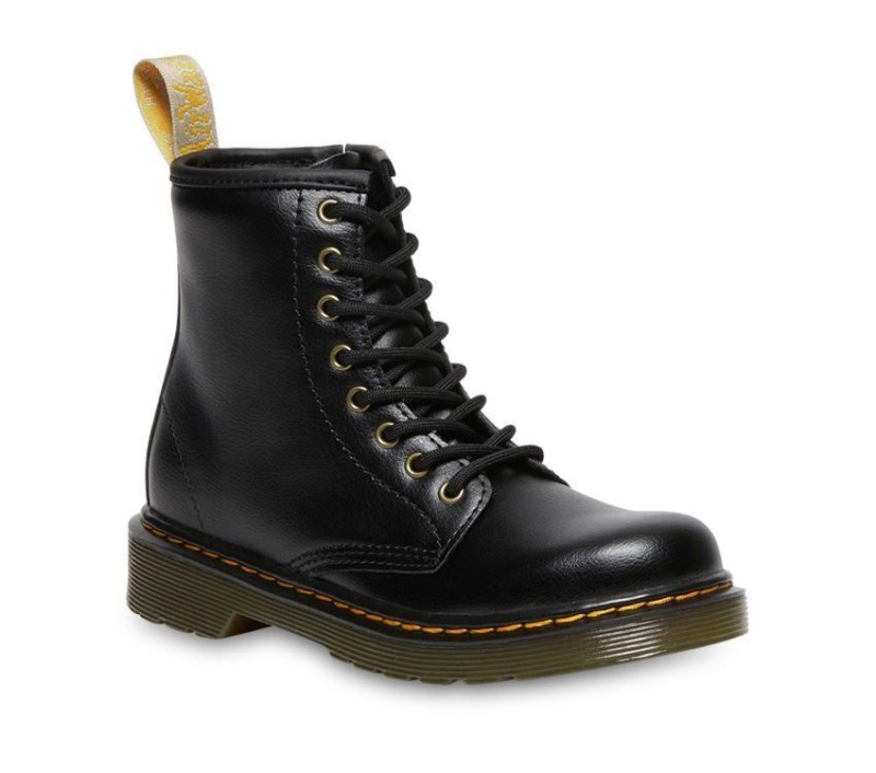 Juniors 1460 Vegan Dr.martens Botas Negro Newbury Tumble