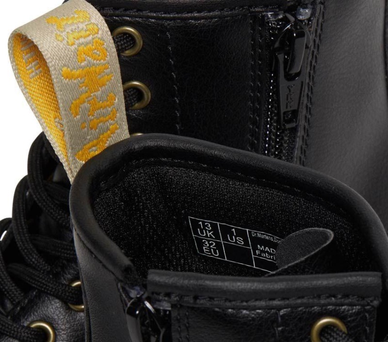 Juniors 1460 Vegan Dr.martens Botas Negro Newbury Tumble