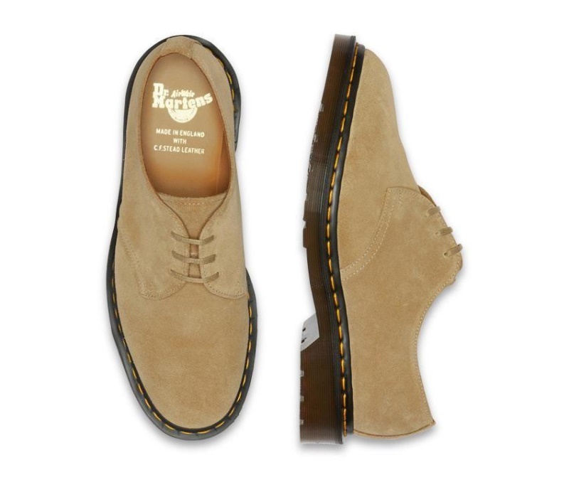 Hecho En Inglaterra 1461 Nubuck Dr.martens Botas Almond Beige Buck Suede