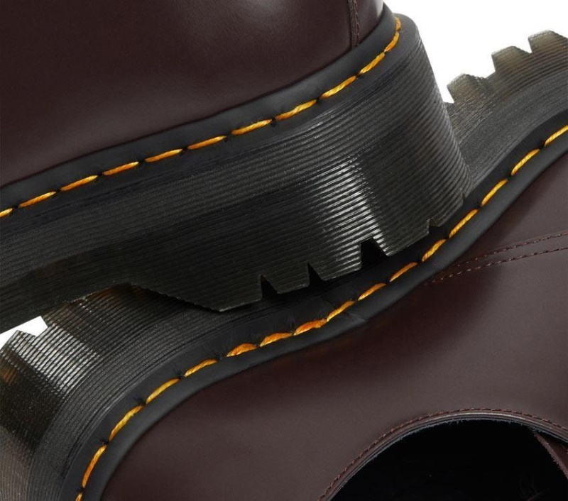 Old Oxblood Dr.martens Botas 1461 Quad Pulido Liso