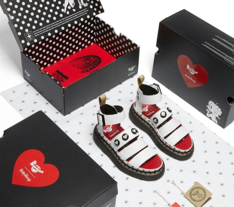 Blanco Betty Boop Clarissa Ii Quad Sandal Dr.martens Botas