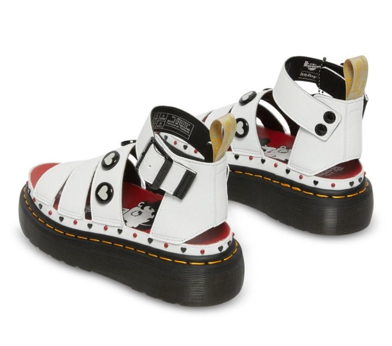 Blanco Betty Boop Clarissa Ii Quad Sandal Dr.martens Botas