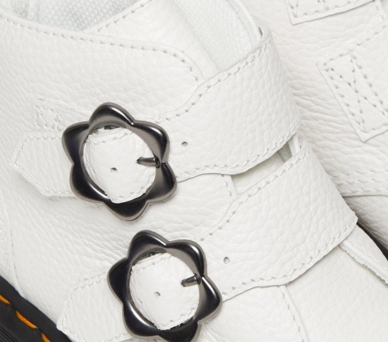 Botas Dr.martens De Napa Fresada Blanca Flor Devon 2 Correas