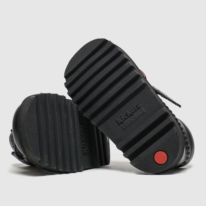 Botas Negras Kickers Hi Zip Para Niños Pequeños Dr.martens Botas