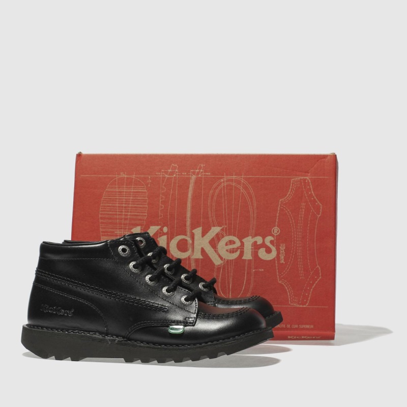 Kickers Kick Hi Botas De Juventud Negro Dr.martens Botas