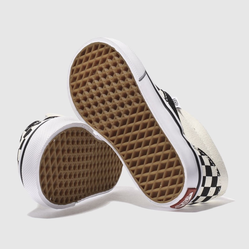 Dr.martens Botas Vans Classic Slip-on Zapatillas De Deporte Negro-crema Para Niños Pequeños