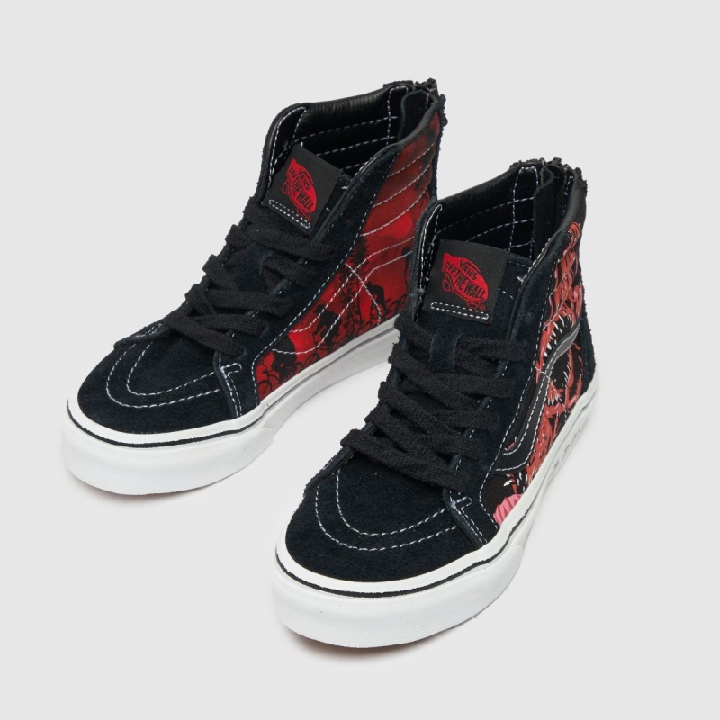 Vans Stranger Things SK8-Hi Junior Zapatillas Dr.Martens Botas Negro-Rojo