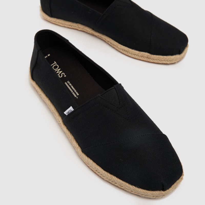 Negro Toms Alpargata Cuerda Zapatos Veganos Dr.martens Botas