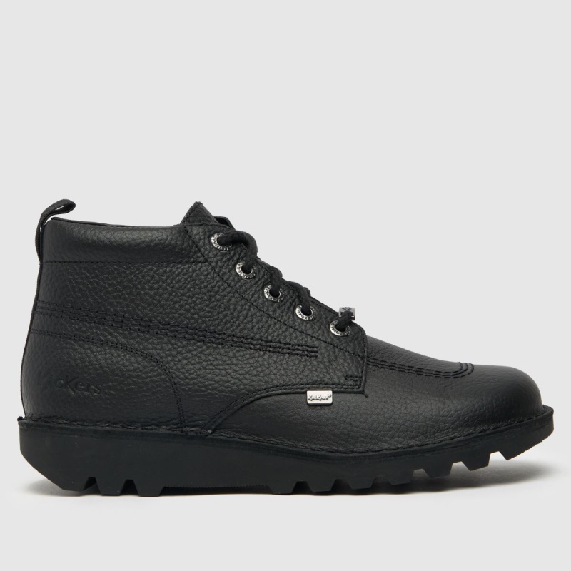 Negro Dr.martens Botas Kickers Kick Hi Tumble Botas