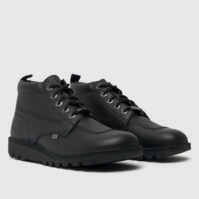 Negro Dr.martens Botas Kickers Kick Hi Tumble Botas