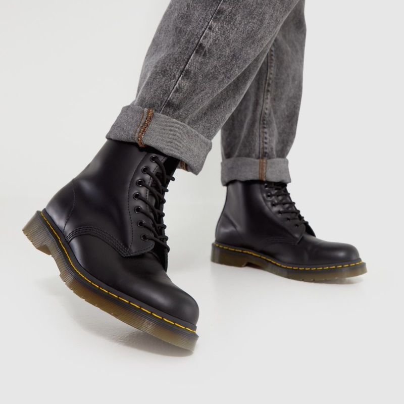 Negro Dr Martens 1460 Botas Con 8 Ojales Dr.martens Botas