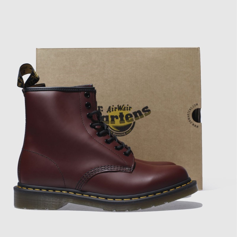 Dr Martens 1460 Botas Con 8 Ojales Dr.martens Botas Burdeos