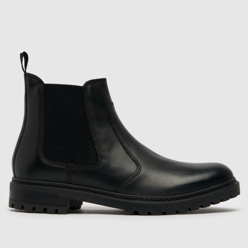 Negro Dr.martens Botas Schuh Daniel Botas Chelsea De Cuero