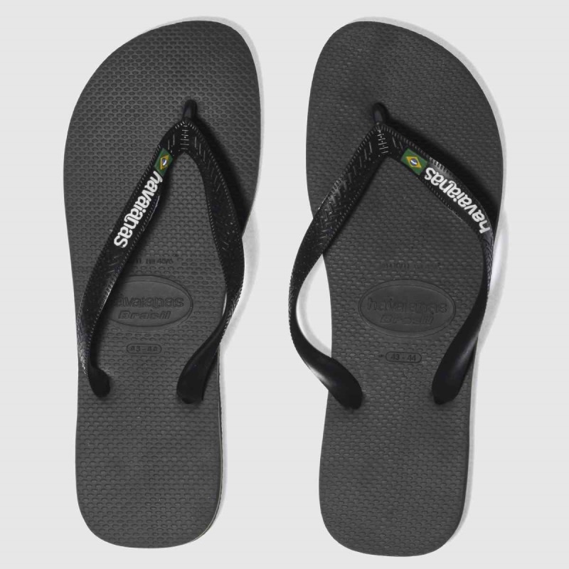 Havaianas Brasil Sandalias Con Logo Negro Botas Dr.martens