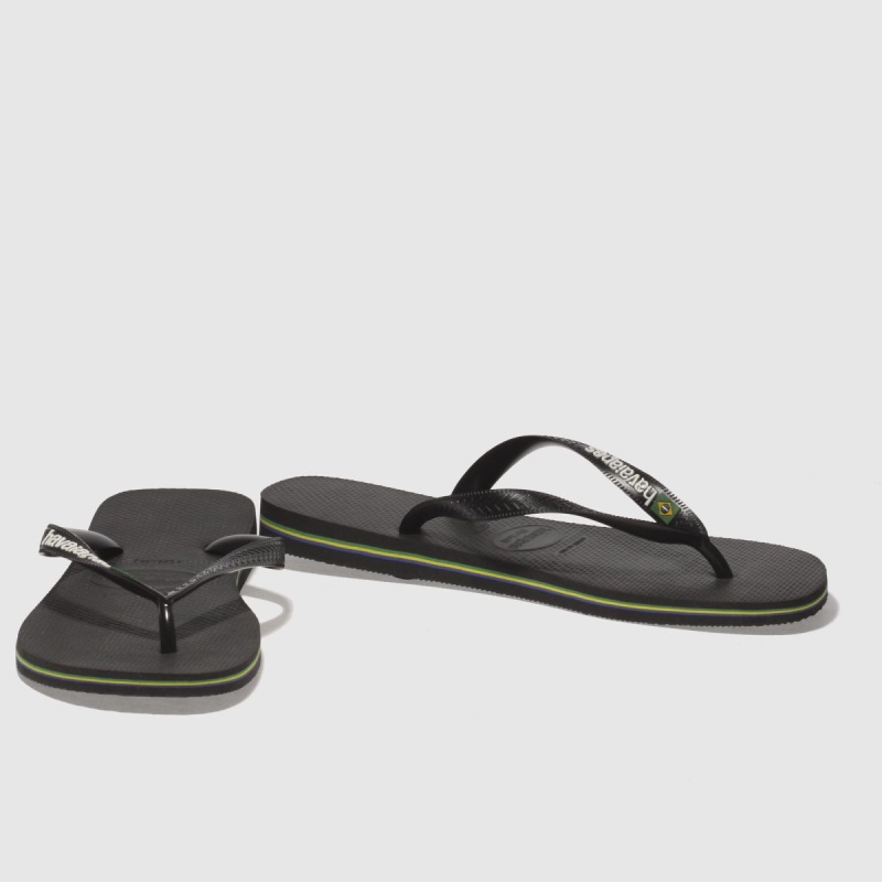 Havaianas Brasil Sandalias Con Logo Negro Botas Dr.martens