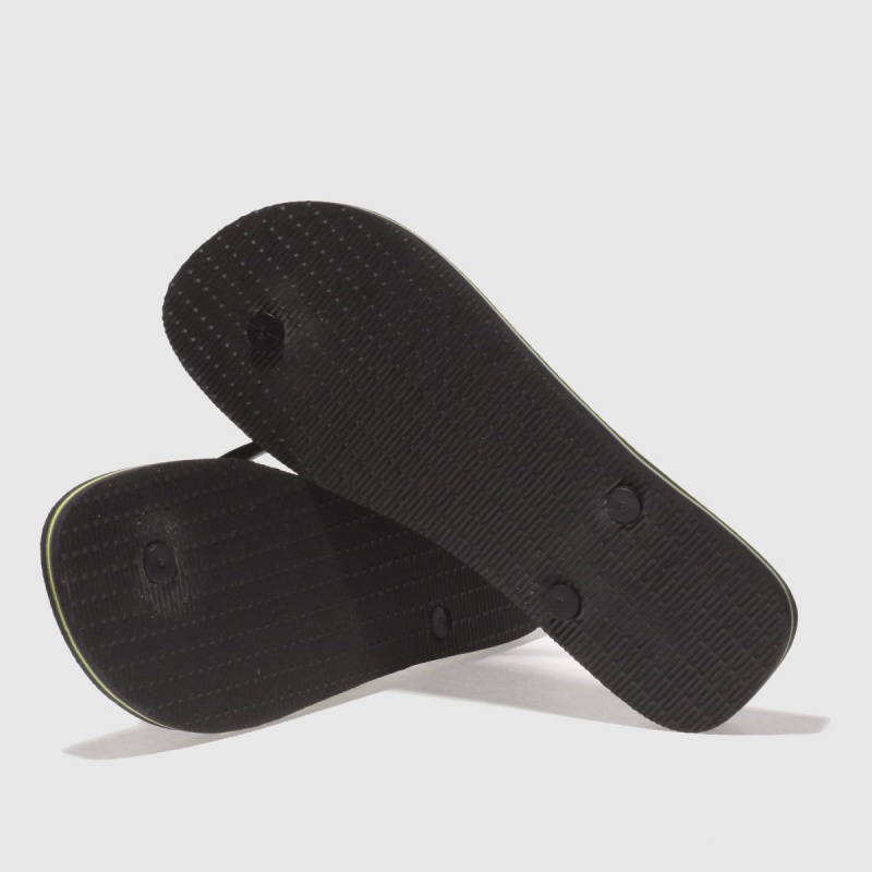 Havaianas Brasil Sandalias Con Logo Negro Botas Dr.martens