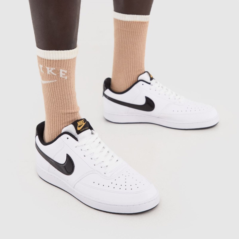Nike Court Vision Low Trainers Blanco-negro Dr.martens Botas